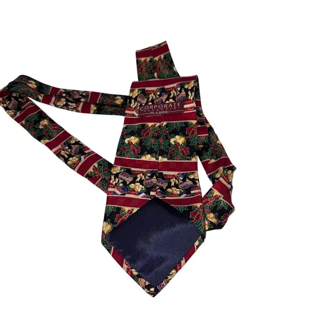 JosA‎ Bank Coperate Collection, HandSewn Festive Holiday Silk Tie Made in USA